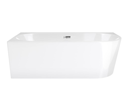 Wanna narożna corsan intero lewa 160 cm z szeroką krawędzią i wykończeniem chrom