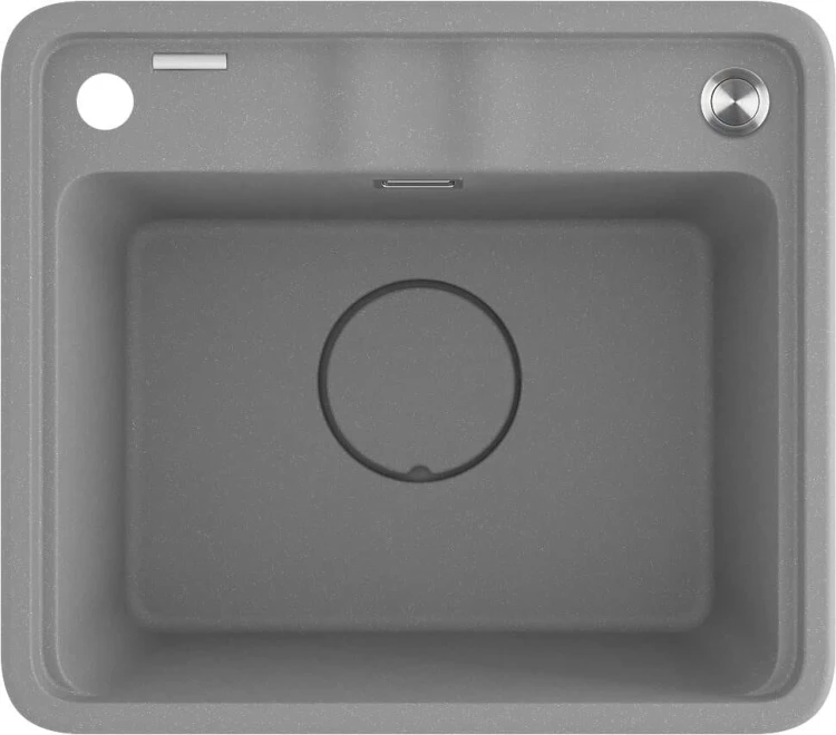Zlewozmywak granitowy 1-komorowy szary metalik Momi Deante