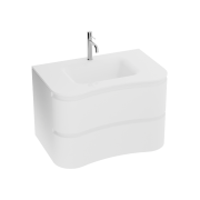 Szafka wisząca z umywalką szklaną Ontario White 800 Lavita