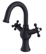 Bateria umywalkowa Besco RETRO II czarny matt