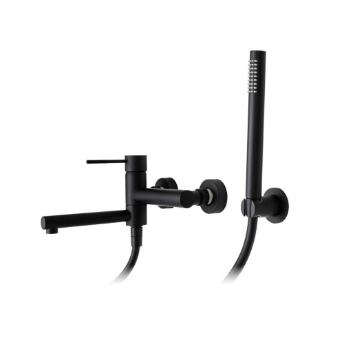 Bateria wannowa ścienna corsan lugo cmz7541bl z zestawem natryskowym czarna