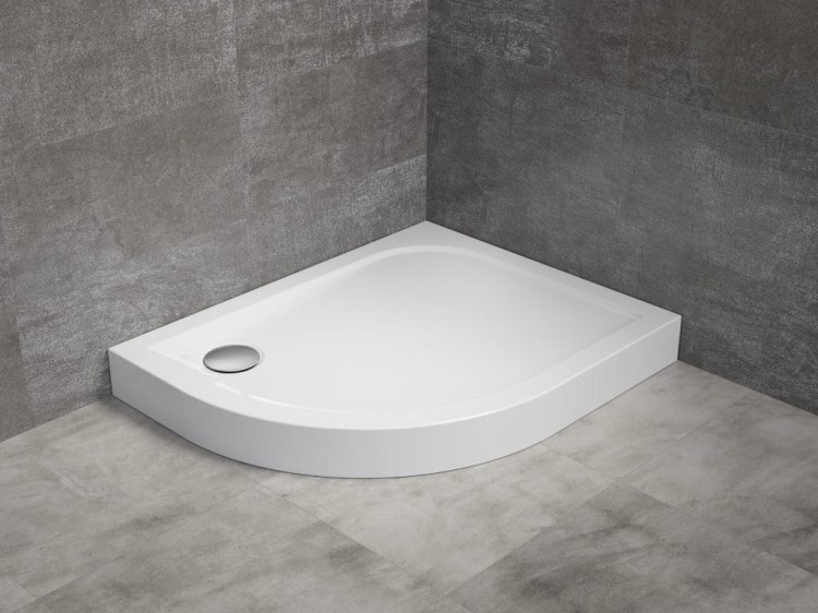 Brodzik asymetryczny Radaway Delos E Compact 100x80x11,5 prawy