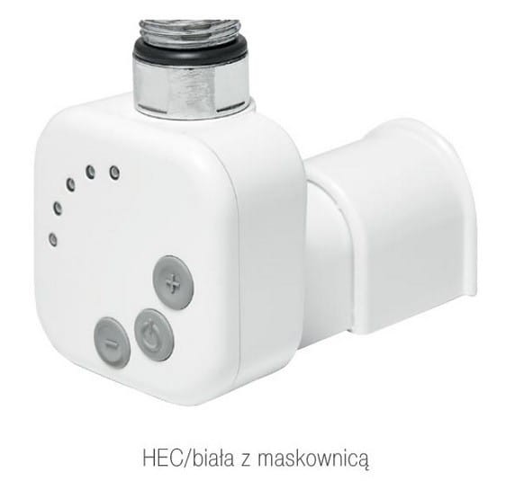 Grzałka elektryczna HEC biała matowa z maskownicą Radeco