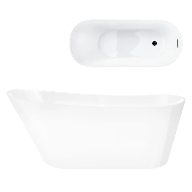 Wanna wolnostojąca corsan estella 160 cm z wykończeniem grafit / gun metal