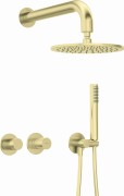 Zestaw prysznicowy podtynkowy złoto szczotkowane Silia Hexa Deante