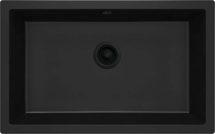 Zlewozmywak granitowy 1-komorowy podwieszany nero Corda Deante