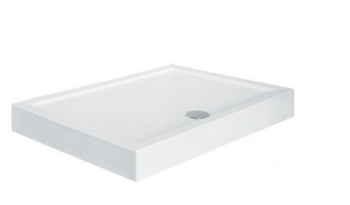 Brodzik prostokątny zintegrowany biały Besco ALPINA SLIMLINE 100x80x3