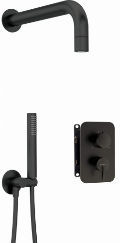 Zestaw prysznicowy z BOXem mieszaczowym nero Silia Deante