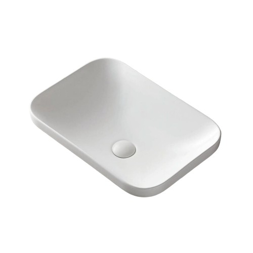 Umywalka wpuszczana w blat intero 430x380x140 mm z korkiem białym