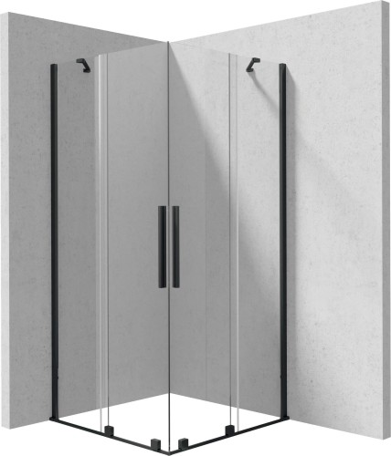 Kabina prysznicowa 90x90x195 nero czarna Prizma Deante
