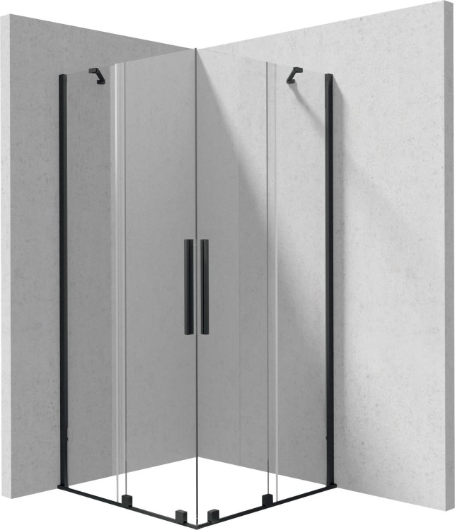 Kabina prysznicowa 90x90x195 nero czarna Prizma Deante