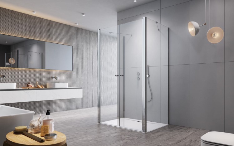 Kabina przyścienna Radaway Eos DWD+2S 90x75x197 szkło przejrzyste