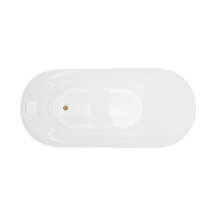 Wanna wolnostojąca estella ii slim v038xlbgl 170 cm korek klik klak złoto szczotkowane