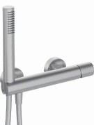 Bateria prysznicowa ścienna stal szczotkowana Silia Hexa Deante