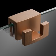 Wieszak na kabinę prysznicową Brushed Copper Radaway miedź