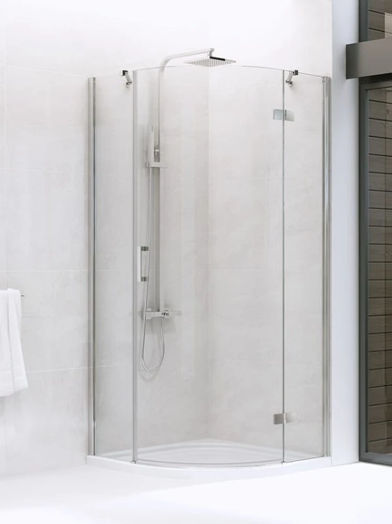 Kabina półokrągła New Trendy New Merana 90x90x195 prawa, szkło czyste