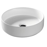 Umywalka nablatowa lugo okrągła 360x120 mm z korkiem chrom