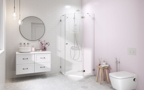 Kabina pięciokątna Radaway Essenza Pro PTJ 100x100x200 prawa przejrzysta