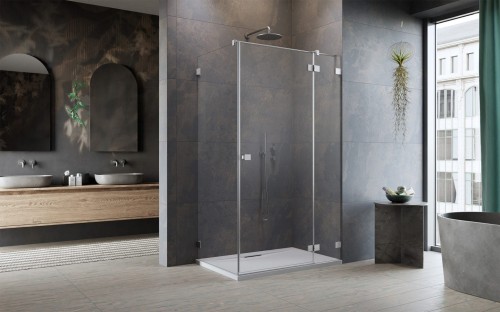Kabina prysznicowa Essenza Pro Brushed Nickel KDJ Radaway prawa nikiel