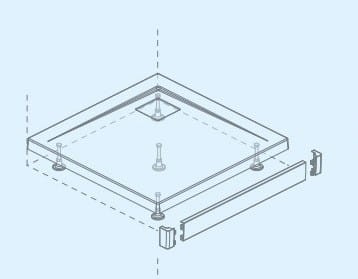 Obudowa biała jednostronna 150 do brodzika Argos Radaway