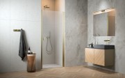 Drzwi prysznicowe Radaway Nes Brushed Gold DWJ I prawe