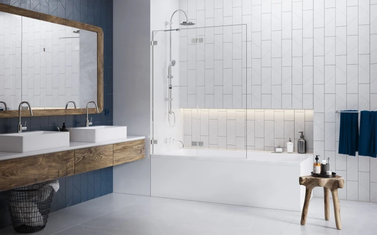 Parawan nawannowy Radaway Euphoria PND 110x150 lewy szkło przejrzyste