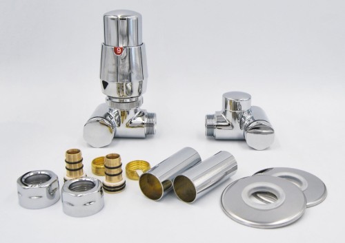 Zestaw zaworów termostatyczny Integra chrom Radeco lewy / prawy