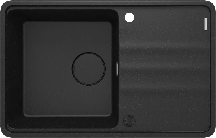 Zlewozmywak granitowy 1-komorowy + ociekacz grafit metalik Momi Deante