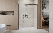 Drzwi prysznicowe Idea Brushed GunMetal DWD Radaway szkło przejrzyste