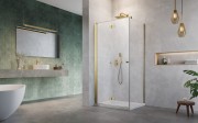 Kabina prysznicowa Radaway Nes Brushed Gold KDJ B lewa
