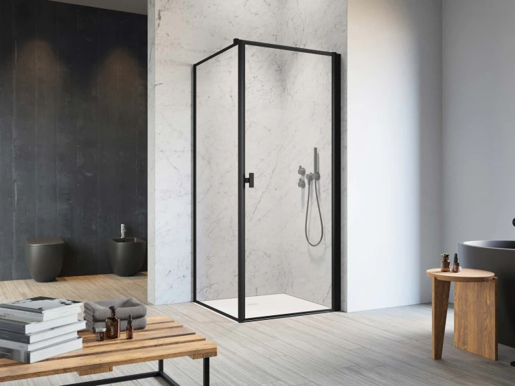 Kabina Radaway Nes Black KDJ I Frame 80x80x200 prawa