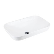 Umywalka nablatowa intero uc5580bl prostokątna 530x335x170 mm czarny korek
