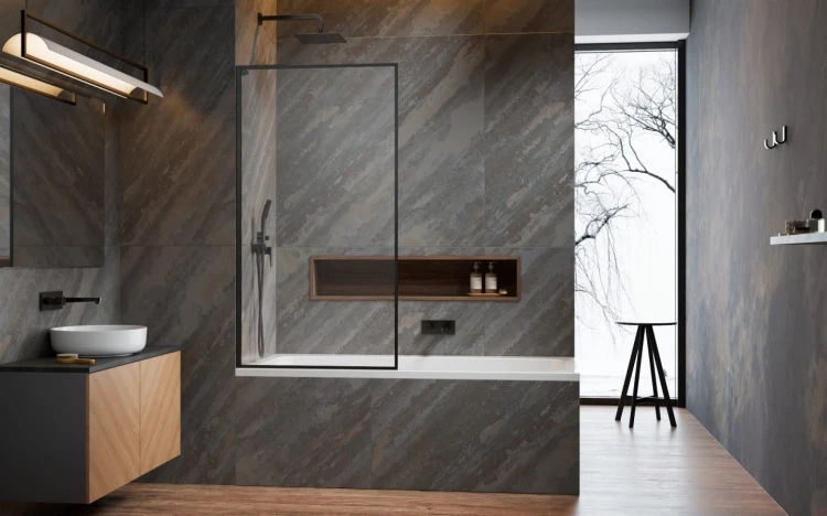 Parawan nawannowy Radaway Modo F SL Brushed GunMetal PNJ II lewy