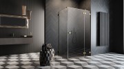 Kabina Radaway Essenza Pro Gold KDJ 100x100x200 prawa przejrzysta