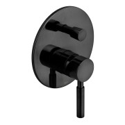 Bateria VADO ORIGINS prysznicowa podtynkowa z przełącznikiem czarna szczotkowana