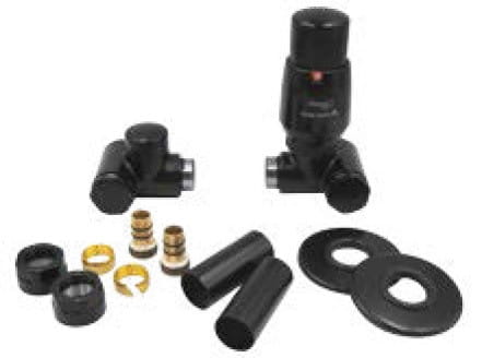 Zestaw zaworów termostatyczny Integra czarny Radeco lewy / prawy