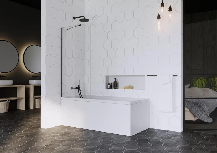 Parawan nawannowy Radaway Idea Black PNJ II 90x150