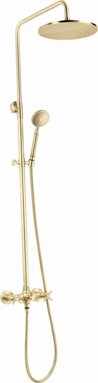 Deszczownia z baterią natryskową Mosiądz Temisto Deante