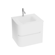 Szafka wisząca z umywalką szklaną Atlanta White 600 Lavita