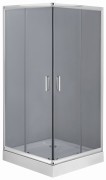 Kabina kwadratowa 90x90x185 Funkia Deante szkło grafitowe