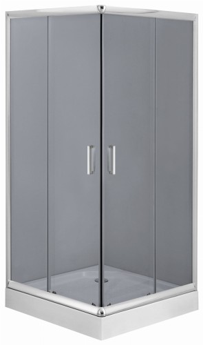 Kabina kwadratowa 90x90x185 Funkia Deante szkło grafitowe