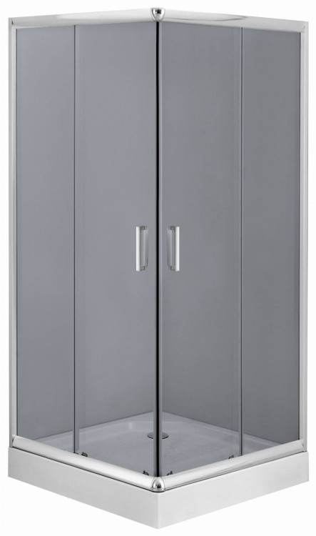 Kabina kwadratowa 90x90x185 Funkia Deante szkło grafitowe