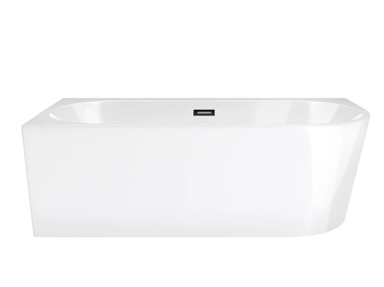 Wanna narożna corsan intero lewa 160 cm z szeroką krawędzią i wykończeniem czarnym