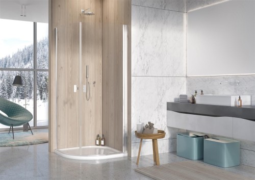 Kabina półokrągła Radaway Nes PDD I 90x90x200 szkło przejrzyste