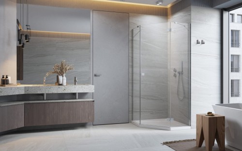 Kabina pięciokątna Radaway Essenza PTJ 80x80x200 prawa przejrzysta