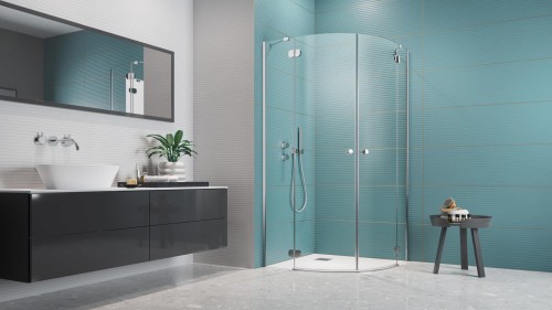 Kabina półokrągła Radaway Torrenta PDD 100x80x195 szkło przejrzyste