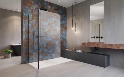 Kabina prysznicowa walk-in Radaway Modo New Black IV 140x75x200