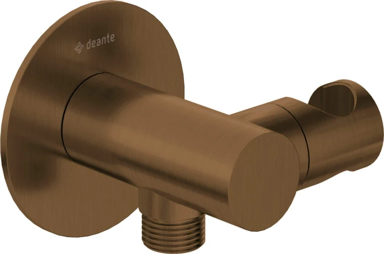 Uchwyt słuchawkowy z przyłączem wody brąz szczotkowany Silia Deante