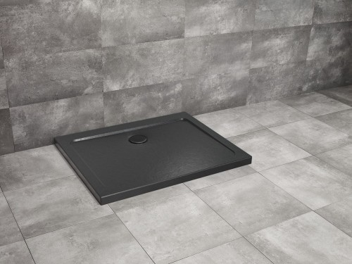 Brodzik prostokątny płytki Radaway Doros D 100x90 Stone czarny