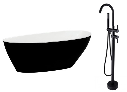 Wanna wolnostojąca Besco GOYA B&amp;W 160x70 + bateria Illusion I